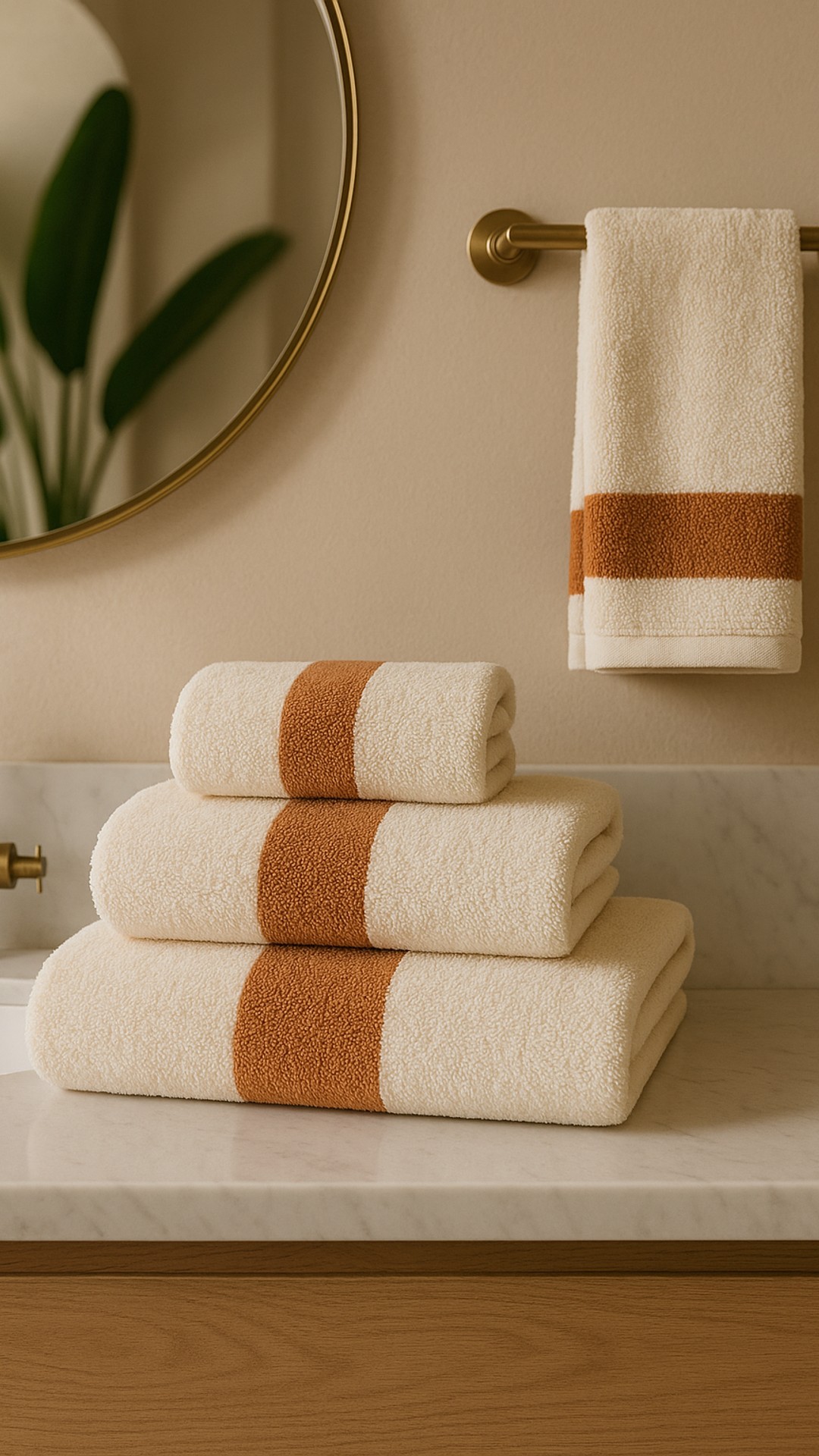 Wrap yourself in the tactile luxury of Turkish cotton, set against the timeless beauty of marble.