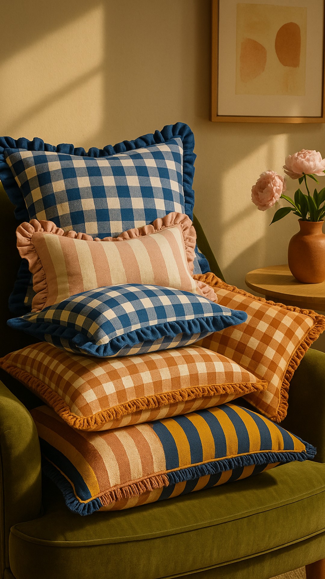 Transform your space with a pop of colour and playful patterns. Embrace the eclectic charm of our vibrant cushions this season.