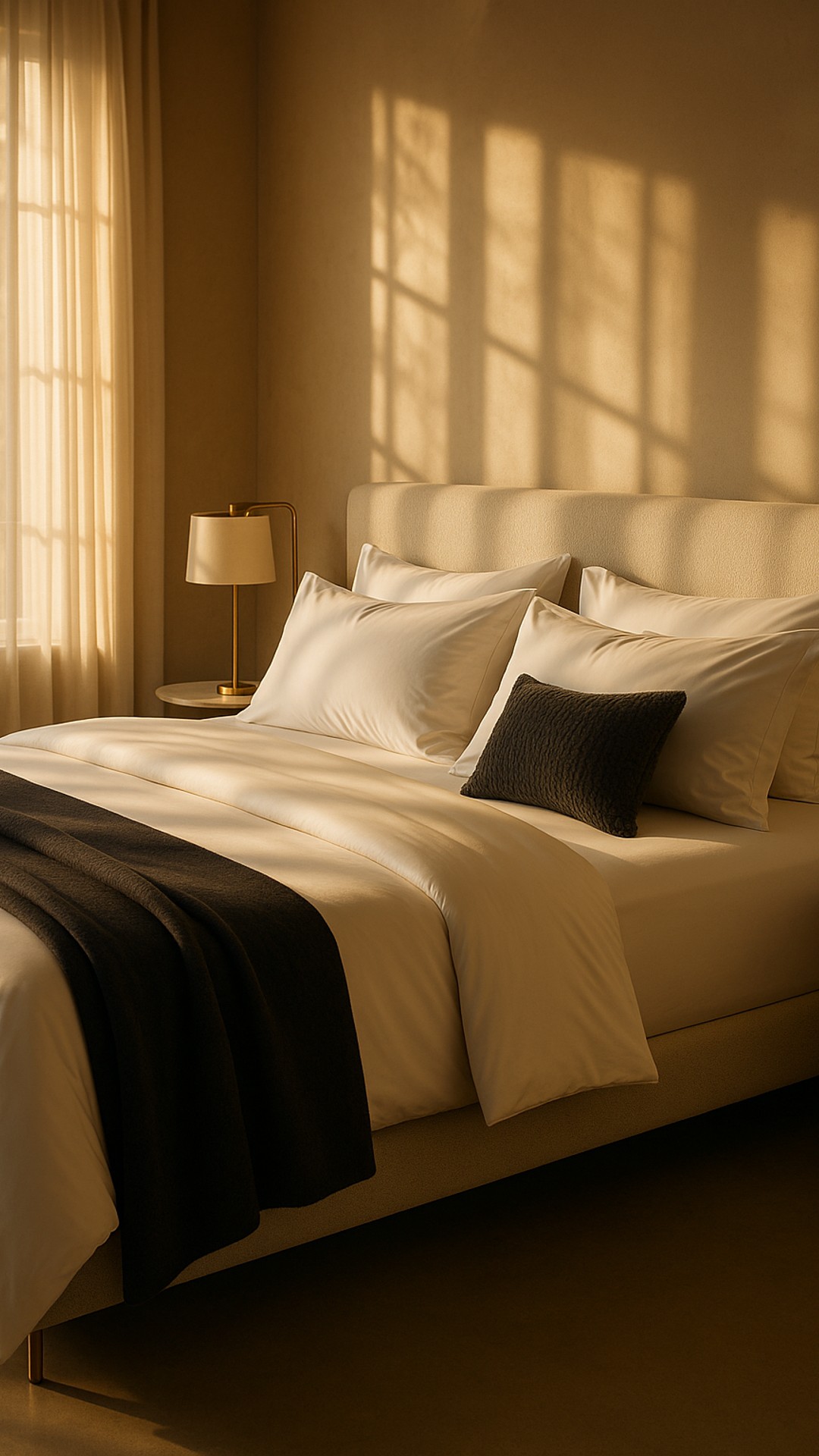 Awaken to the allure of warmth and softness as sunlight dances across exquisite Egyptian cotton.