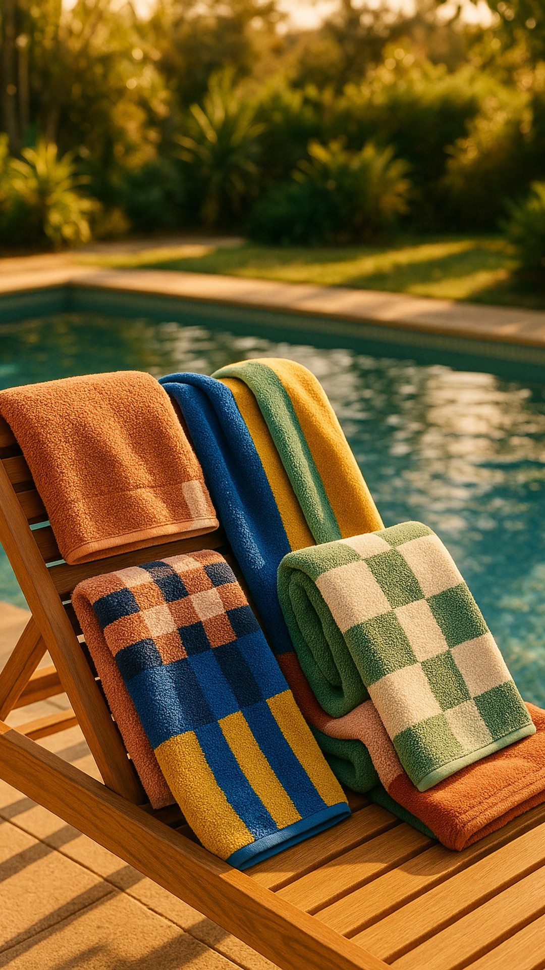 Refresh and unwind this spring with luxurious Turkish cotton towels by the poolside. Feel the allure of plush textures meeting nature's gentle embrace.