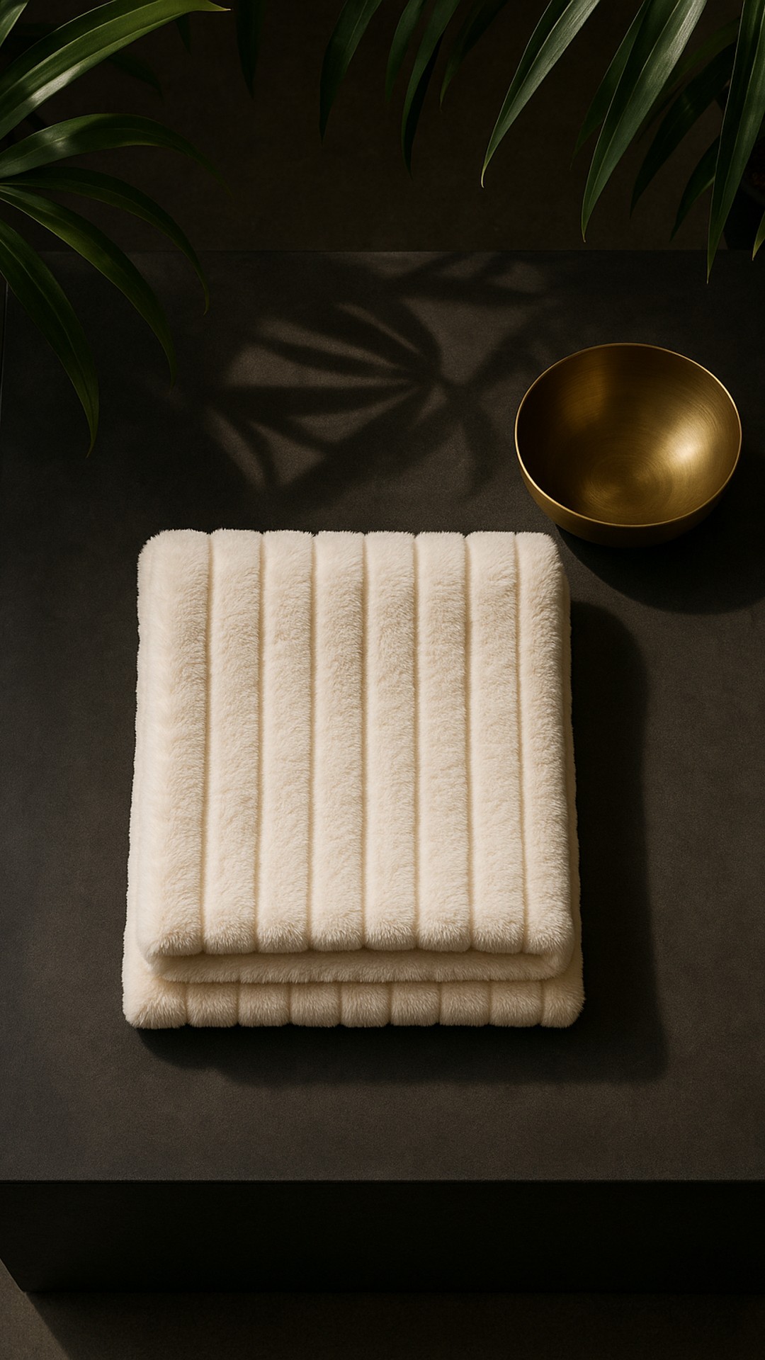 Relax in style with our ivory faux fur throw, perfectly paired with spring's natural light. A touch of luxury for your serene moments.